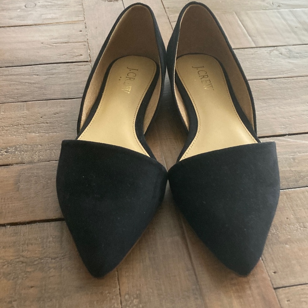 J. Crew Black Suede Flats